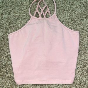 Pink crop top